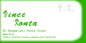 vince konta business card